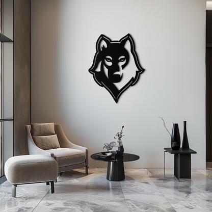 Wolf Metal Wall Art - Geometric Wolf Head Wall Decor- KAF178 - Tampa Home & Garden Store