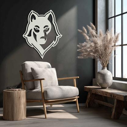 Wolf Metal Wall Art - Geometric Wolf Head Wall Decor- KAF178 - Tampa Home & Garden Store