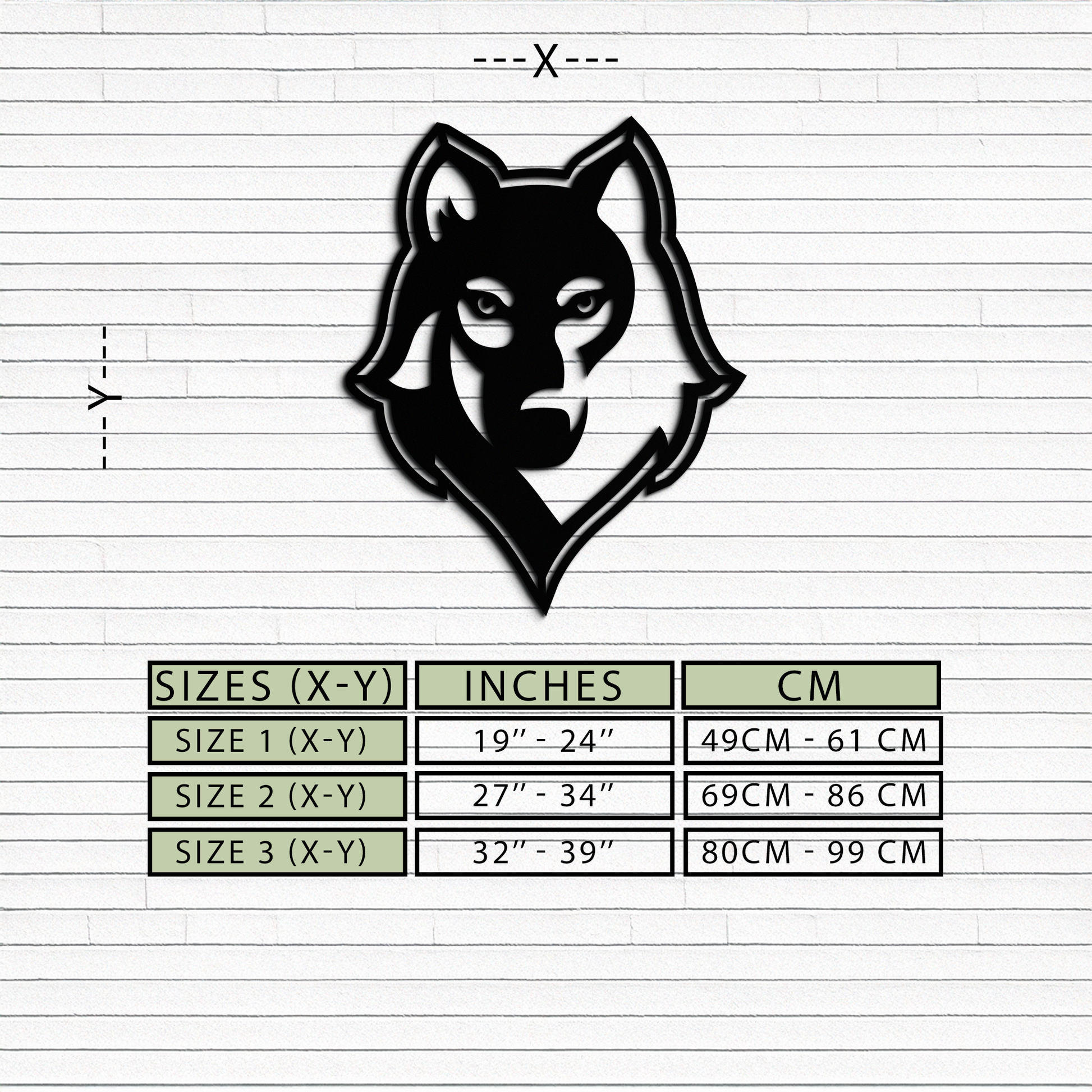 Wolf Metal Wall Art - Geometric Wolf Head Wall Decor- KAF178 - Tampa Home & Garden Store