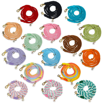 Hands-Free Rope Leash WOLFDOGE braided rope, assorted colors, several leashes on Tampa Home & Garden Store