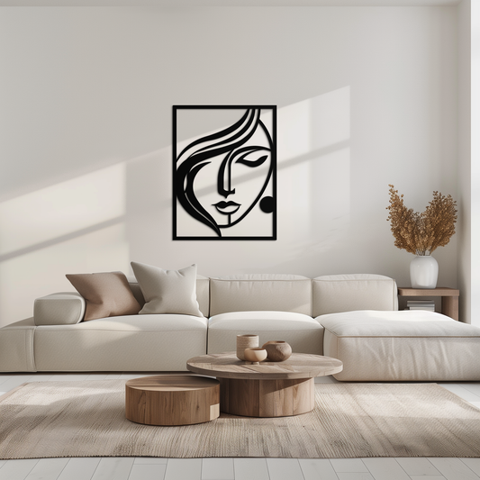 Woman Silhouette Metal Wall Art – Elegant Minimalist Female Figure Decor for Modern Spaces- KAF392 - Tampa Home & Garden Store