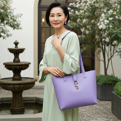 Fourre-tout en cuir véritable / Sac pour ordinateur portable – fourre-tout en cuir grainé