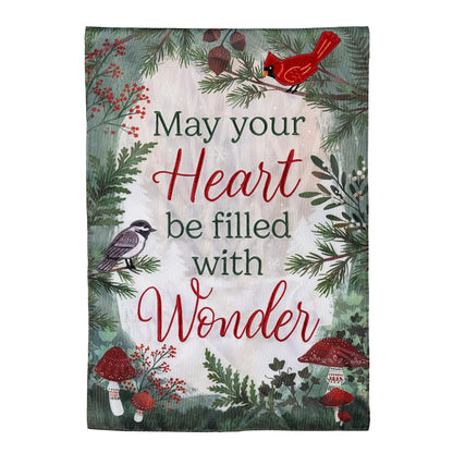 Wondering Heart Applique Garden Flag - Tampa Home & Garden Store