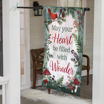 Wondering Heart Applique House Flag - Tampa Home & Garden Store