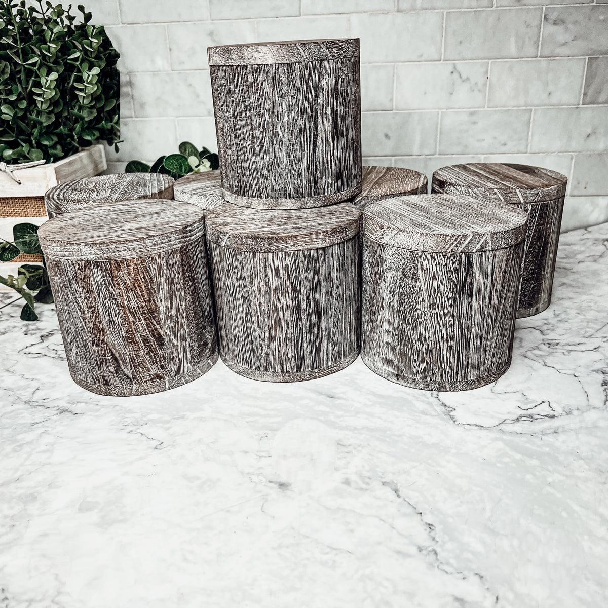 Wood Candle Vase - Tampa Home & Garden Store