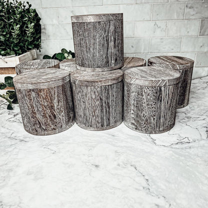 Wood Candle Vase - Tampa Home & Garden Store