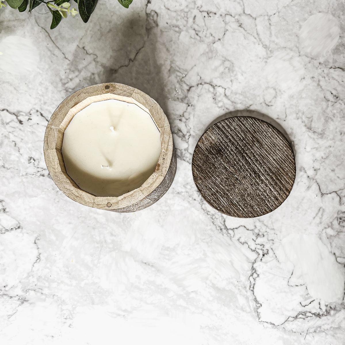 Wood Candle Vase - Tampa Home & Garden Store