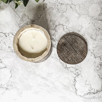 Wood Candle Vase - Tampa Home & Garden Store