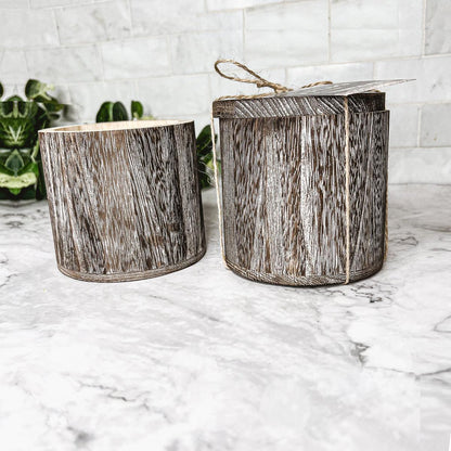Wood Candle Vase - Tampa Home & Garden Store