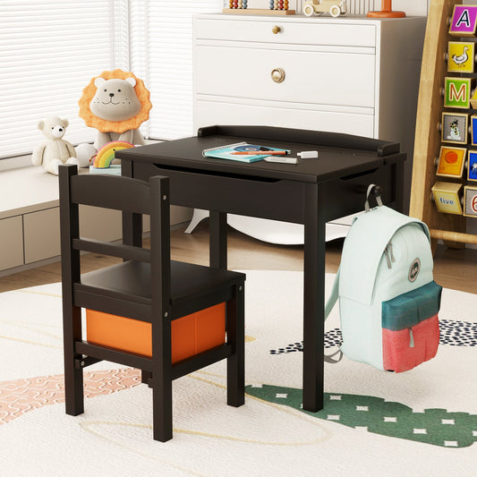 Wood Activity Kids Table and Chair Set with Storage Space - Tampa Home & Garden Store