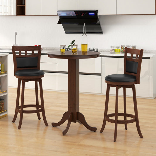 Wood Pub Round Dining Table with Pedestal Base - Tampa Home & Garden Store