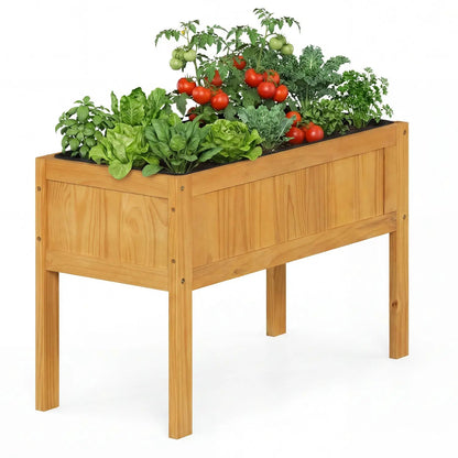 Wood Raised Garden Bed with Drainage Holes