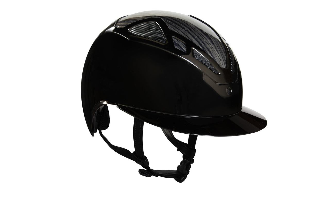 Suomy Apex riding helmet wood black glossy finish by American Equus, equestrian helmet on Tampa Home & Garden Store