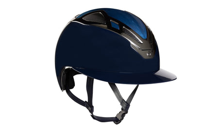 Suomy Apex Riding Helmet navy glossy with vents and adjustable chin strap on Tampa Home & Garden Store