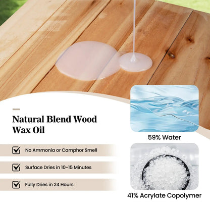 Wood Oil Cleaner and Brightener Set for Wood