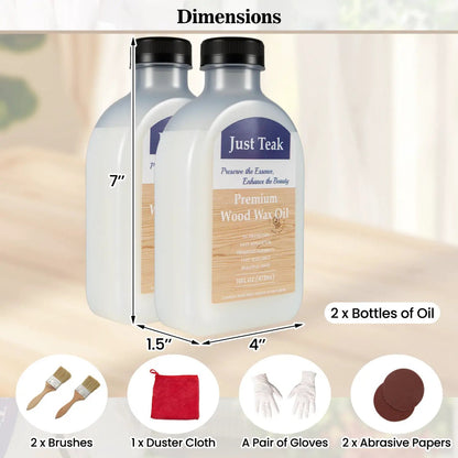 Wood Oil Cleaner and Brightener Set for Wood