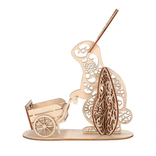 Wooden Bunny - Egg Holder Figurine - Tampa Home & Garden Store