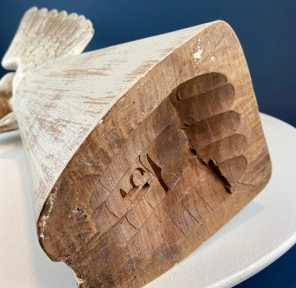 Wooden Hand Carved Angel Figurine. Large Limited Edition, #15, Angel Statue. Stunning Sculpute of Praying Angel. Candle Holder or Art. - Tampa Home & Garden Store