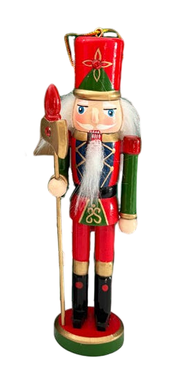 Wooden Nutcracker Ornament - Staff - Tampa Home & Garden Store