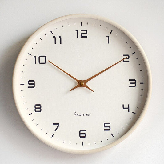 Scandinavian Wooden Wall Clock Minimalist Quartz Silent 25cm 30cm - Tampa Home & Garden Store