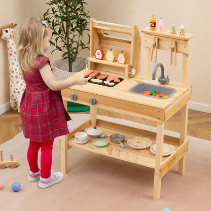 Farmhouse Console Table 2-Tier Storage Shelf