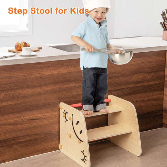 Wooden Climbing Toy Triangle Climber Set with Seesaw-Multicolor - Tampa Home & Garden Store