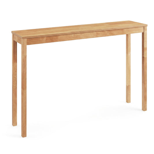 Wooden console table with thickened top in natural finish, farmhouse style DirectDeals on Tampa Home & Garden Store