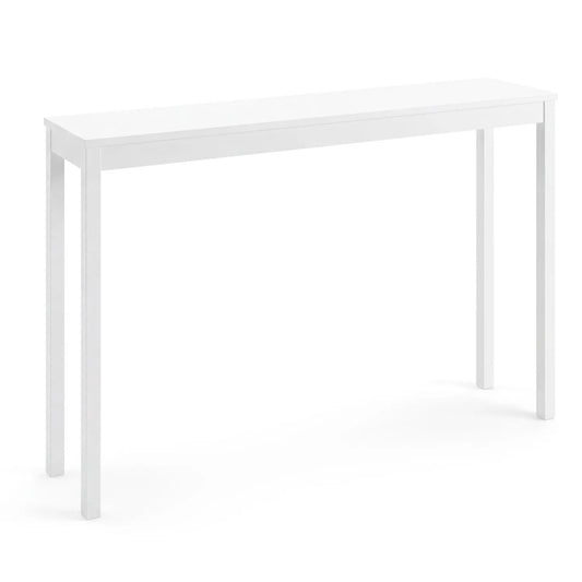 Wooden console table white finish with thick top, modern farmhouse sofa table by DirectDeals on Tampa Home & Garden Store