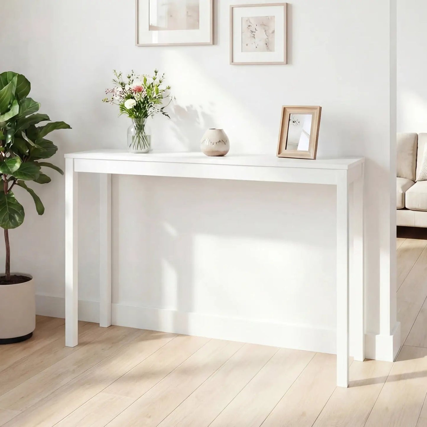 Wooden Console Table Modern Farmhouse Sofa Table