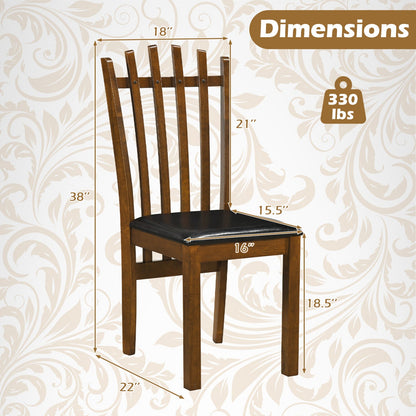 Dining chairs set of 4 with spindle back and PU leather seats DirectDeals on Tampa Home & Garden Store