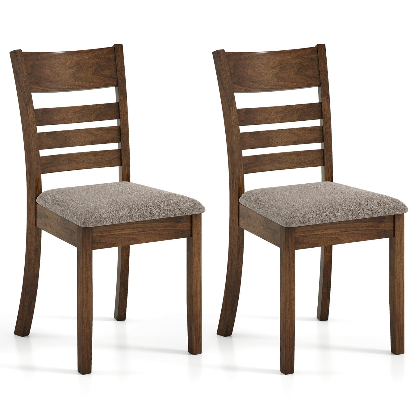 Wooden Dining Chairs Set 2 Upholstered Kitchen