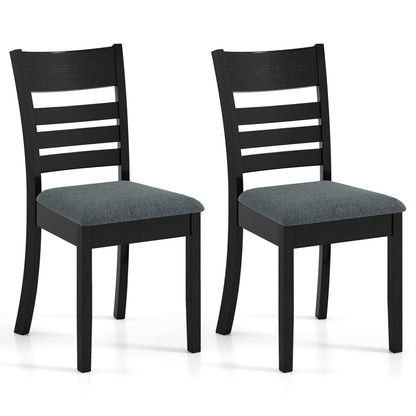 Wooden Dining Chairs Set 2 Upholstered Kitchen