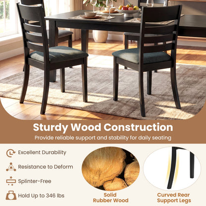 Wooden Dining Chairs Set 2 Upholstered Kitchen