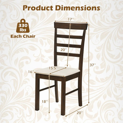 Dining Chairs Set Of Four With Fabric Cushions