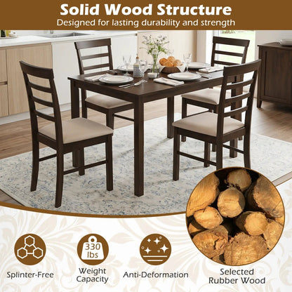 Dining Chairs Set Of Four With Fabric Cushions