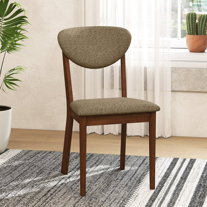 Dining Chairs DirectDeals with padded taupe seat and backrest, solid wood legs on Tampa Home & Garden Store