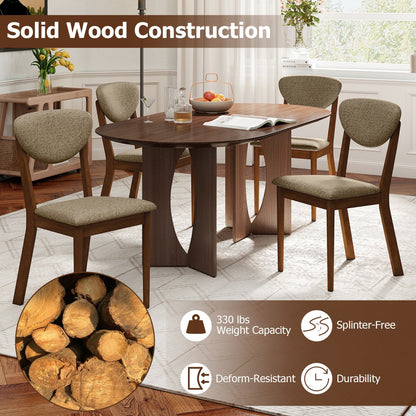 Dining chairs set of 4 with padded beige seats and backrests, DirectDeals wood frames on Tampa Home & Garden Store