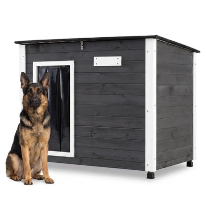 Wooden Outdoor Dog House with Openable Roof Large