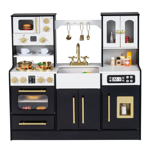 Wooden Kids Kitchen Set with Lights and Sounds