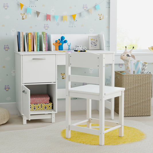 Wooden Kids Study Desk and Chair Set Student Workstation - Tampa Home & Garden Store