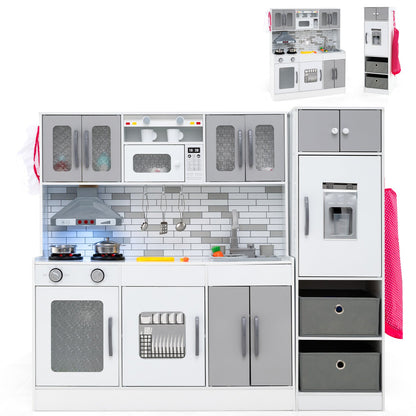 DirectDeals wooden kitchen playset with gray doors, stove and sink for ages 3+ on Tampa Home & Garden Store