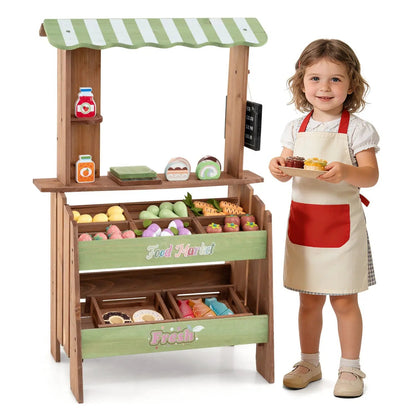 Grocery Store Playset with Chalkboard Accessories