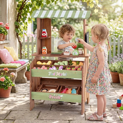 Grocery Store Playset with Chalkboard Accessories