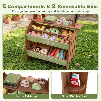 Grocery Store Playset with Chalkboard Accessories