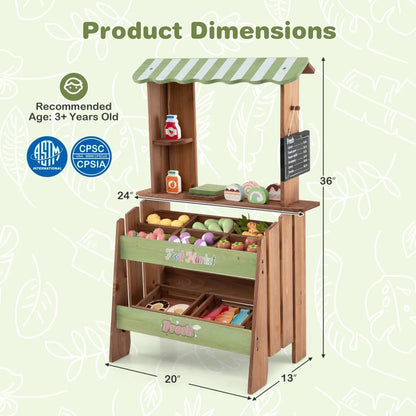 Grocery Store Playset with Chalkboard Accessories
