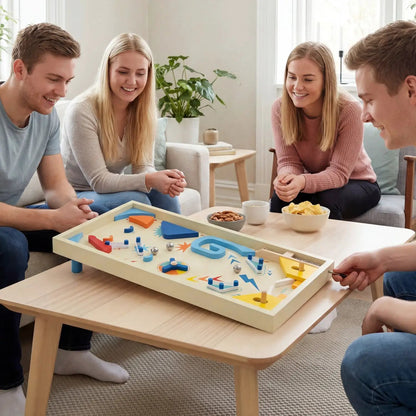 Wooden Pinball Machine with 3 Balls for All Ages