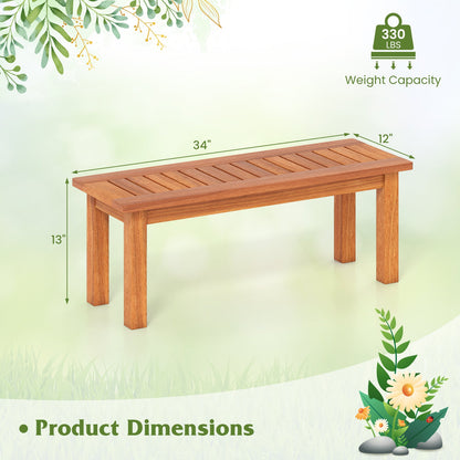 Wooden Plant Stand Outdoor Indoor Solid Wood Flower Pot Holder Display Shelf-S