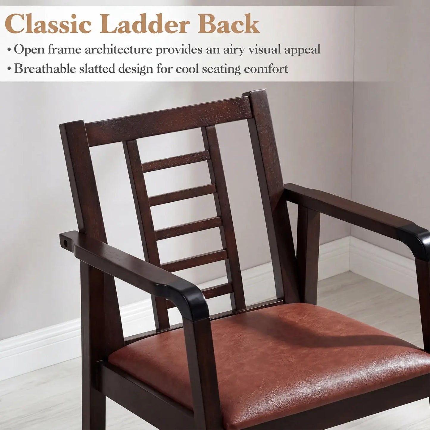 Wooden Rocking Chair with Upholstered Seat