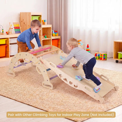 Wooden Rocking Climbing Arch with Cushion 3 in 1