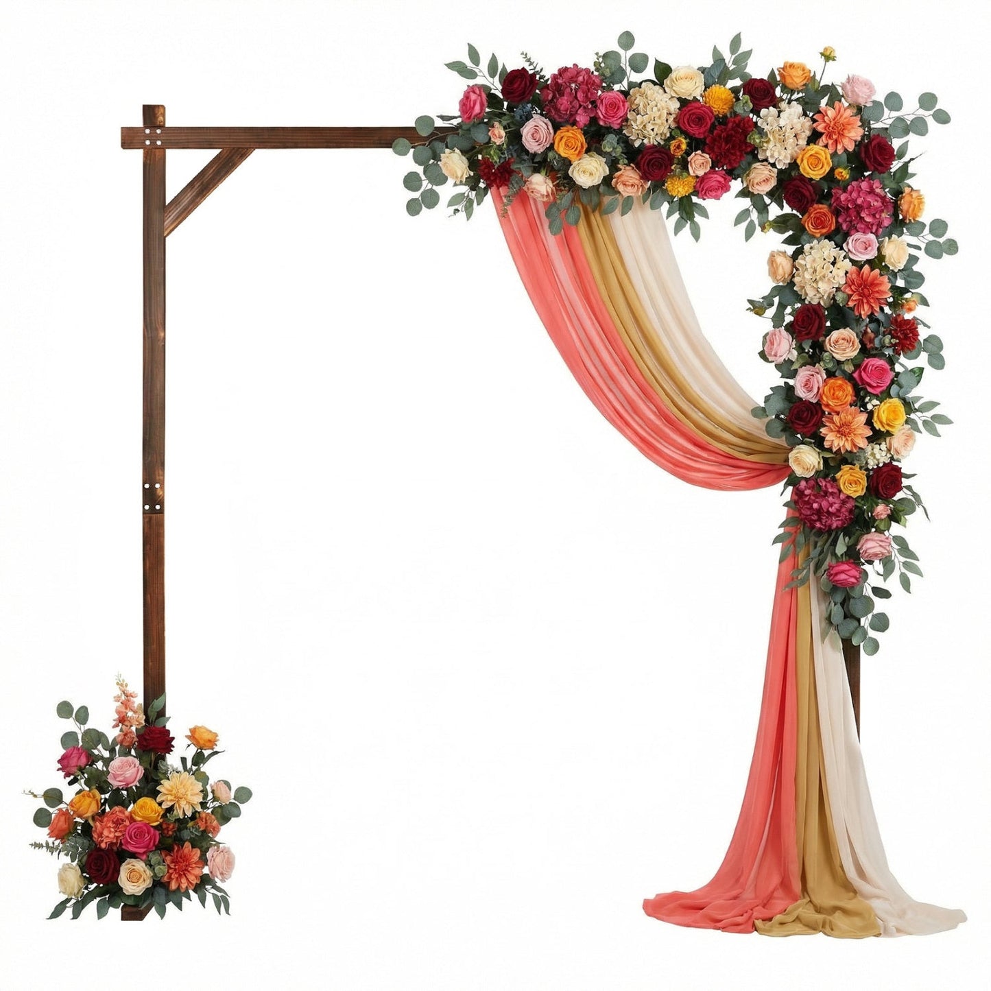 Arco de boda de madera maciza para ceremonias nupciales - Redondo